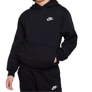 Nike Unisex Sportswear Club Fleece Pullover Hoodie Black NWT Sz Medium
